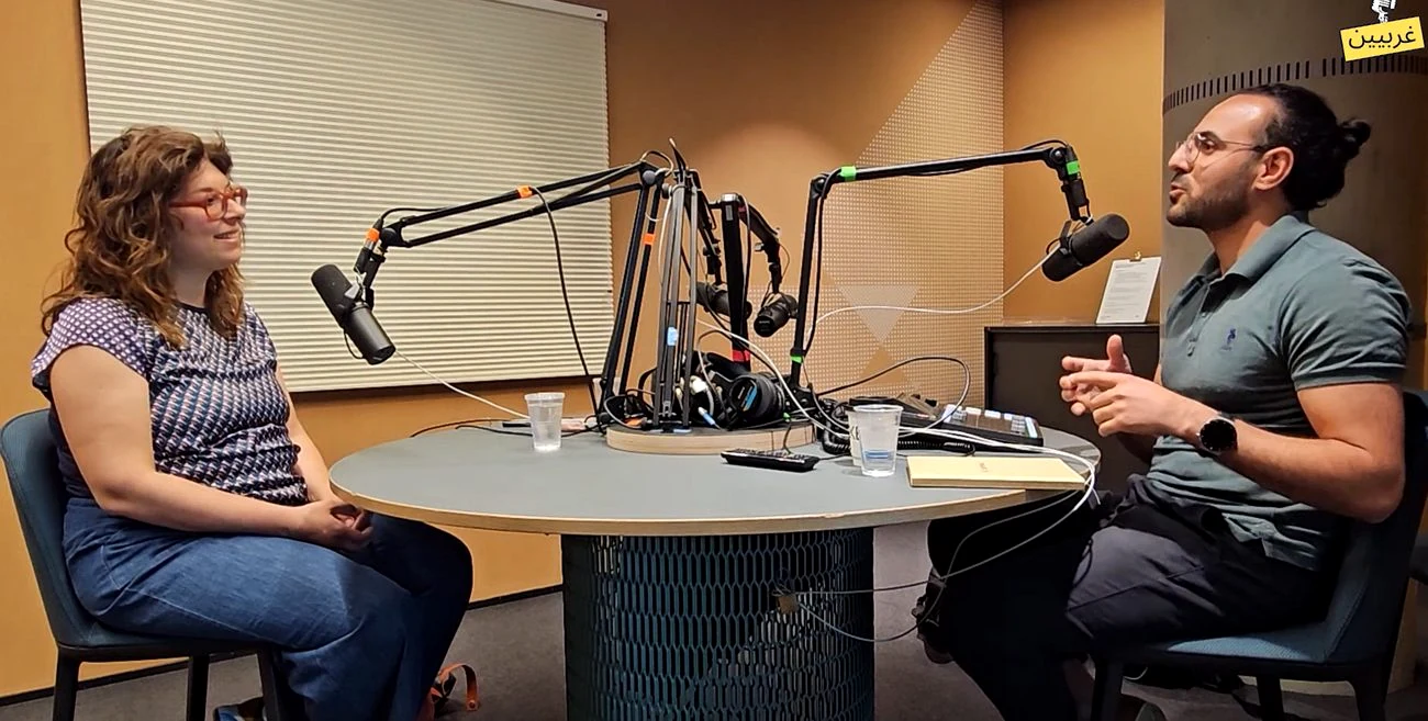 Podcast interview setting
